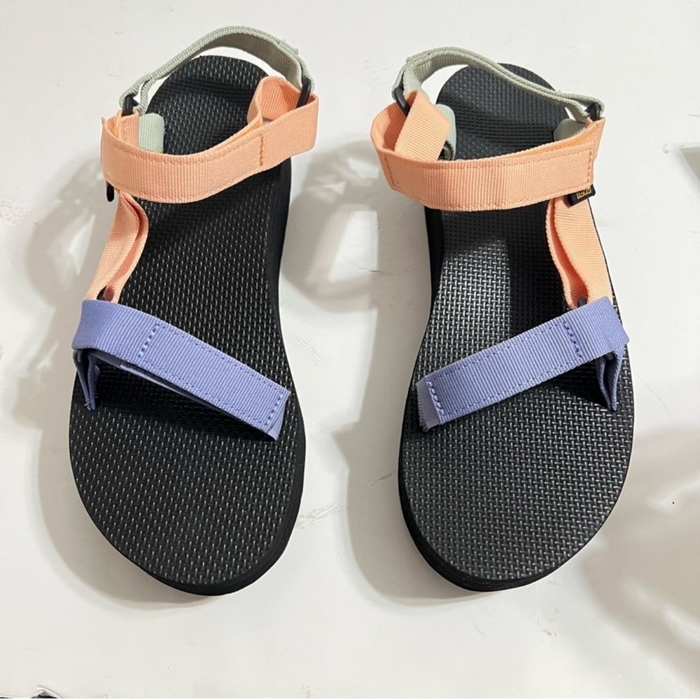 Free People Teva Flatform Platform Universal Light Weight Colorblock Sandals New - Picture 9 of 16